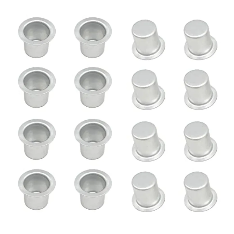25 Pcs Metal Candle Cups Holders Candlestick Liners Inserts Holder Prevents from Wax Dripping for Lamp or Candle Making