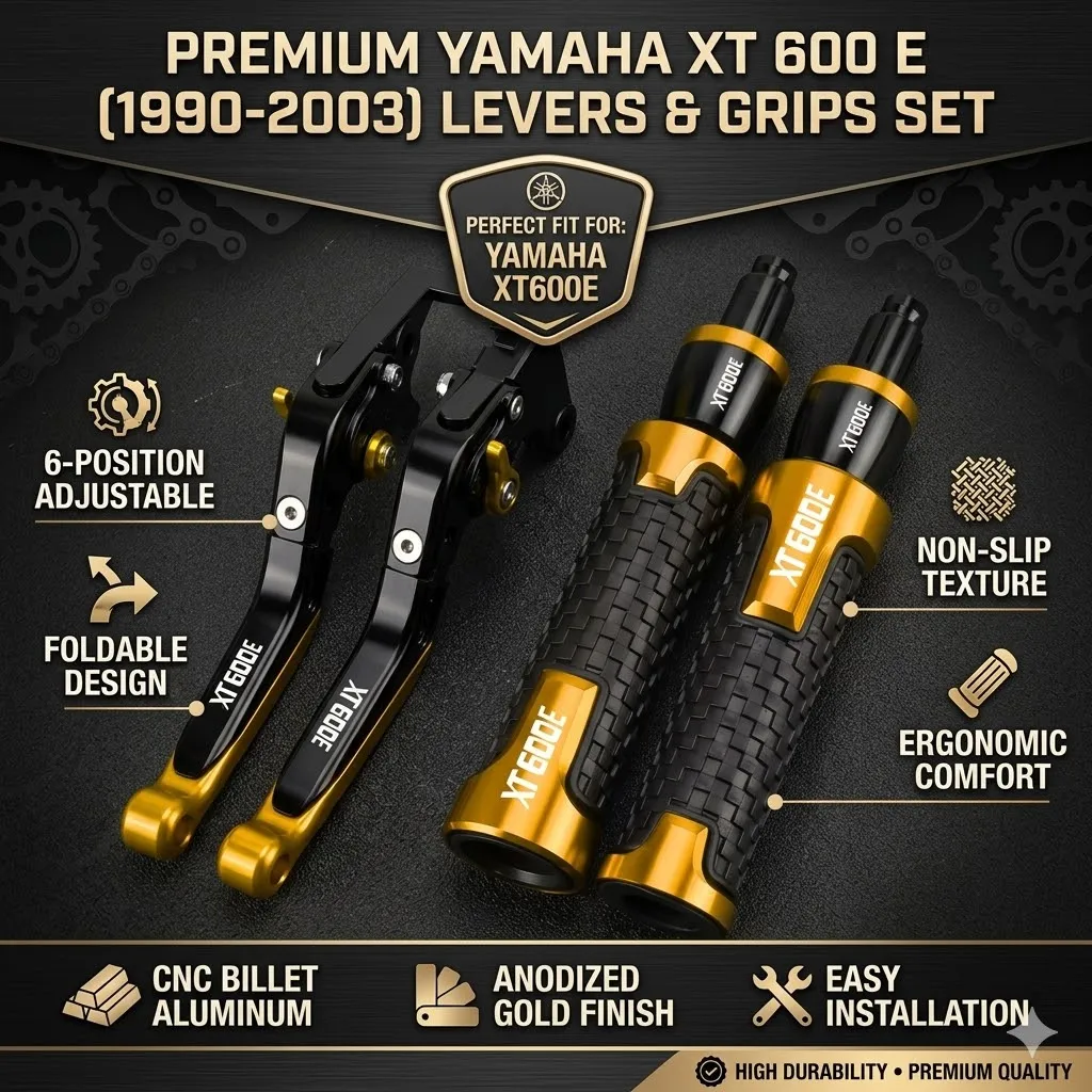 

For YAMAHA XT600E 1990-2003 Motorcycle Adjustable Folding Extendable Brake Clutch Levers Handlebar grips Motorcycle Accessories