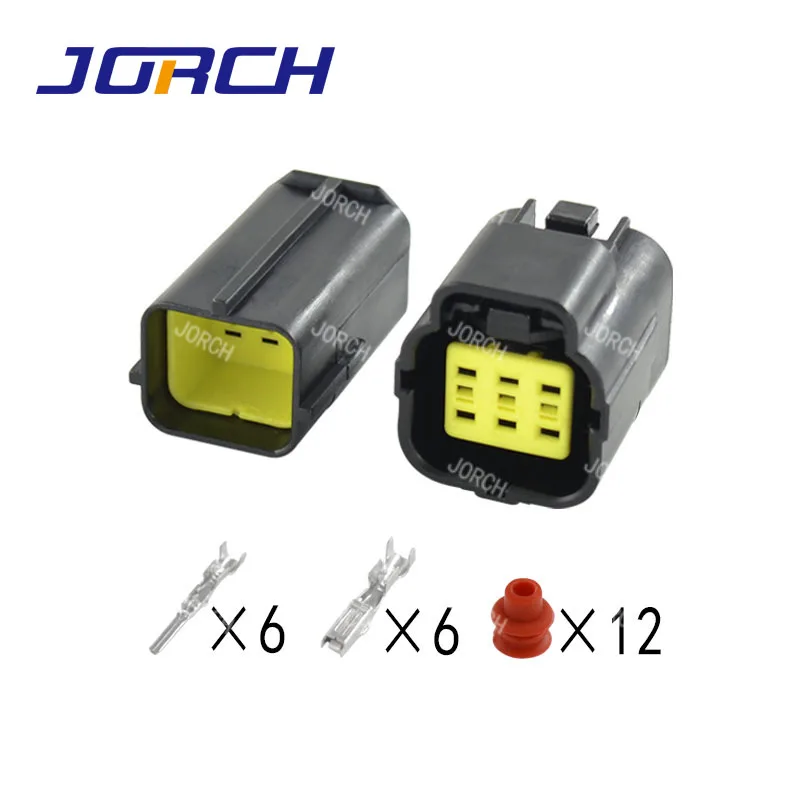 5sets 6 Pin Male FemaleWaterproof Wire Connector Plug Car Auto Sealed Electrical connectors 174262-2 174264-2