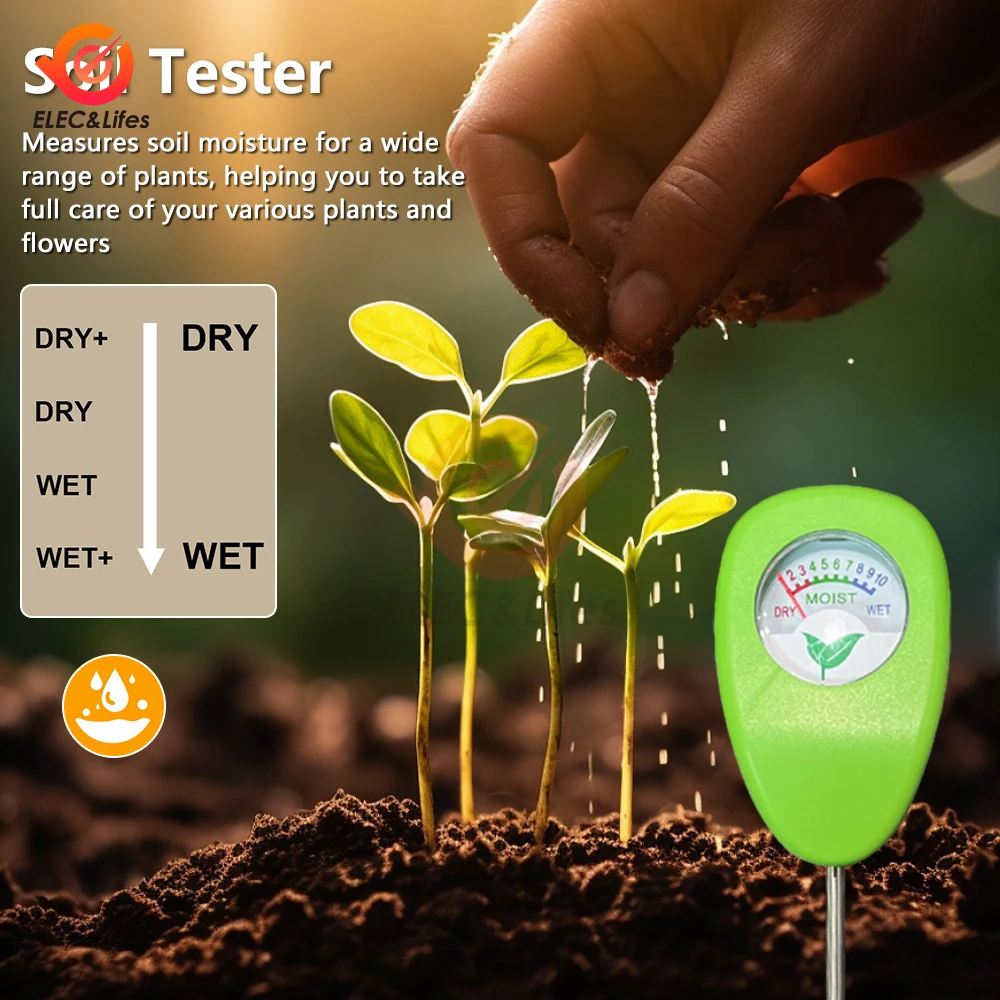 LY102 Soil Humidometer Home Gardening Measuring Tool Soil Moisture Meter Hygrometer Probe Watering Test