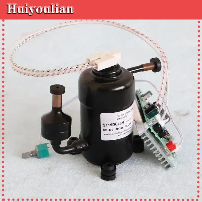 ST19DC Ultra Micro Mini Compressor DC12V24V48V DC Air Conditioner Water Chiller Cooling Capacity 400W