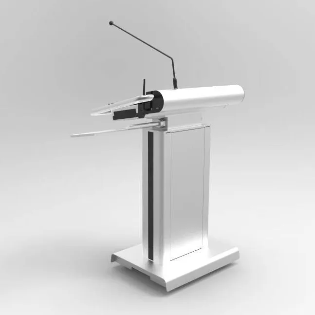 Electric Height Adjustable Podium Aluminum lectern on TOP 27inch interactive LCD AIO PC