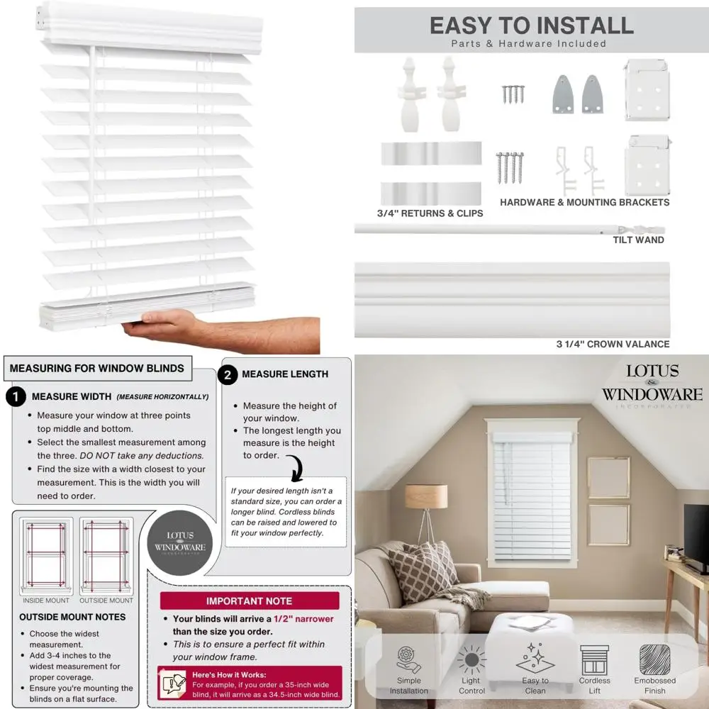 

Беспроводные жалюзи из искусственного дерева, ширина 22 дюйма x длина 48 дюймов, жалюзи для внутреннего окна, размер планок 2 дюйма, контроль конфиденциальности и освещенности