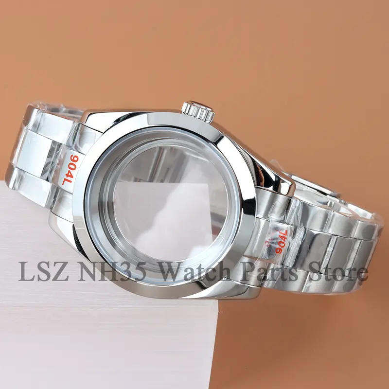 For 36mm/39mm Datejust Case Stainless Steel NH35 Watch Case Fit Seiko NH35 NH36 Movement 28.5mm Dial Polish Oyster Watchband - Image 4