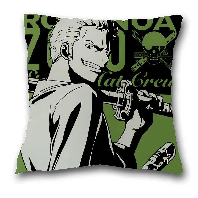 45*45cm Anime einteilige Ruffy Muster Kissen bezug Home Decoration Schlafzimmer Sofa Kissen bezug