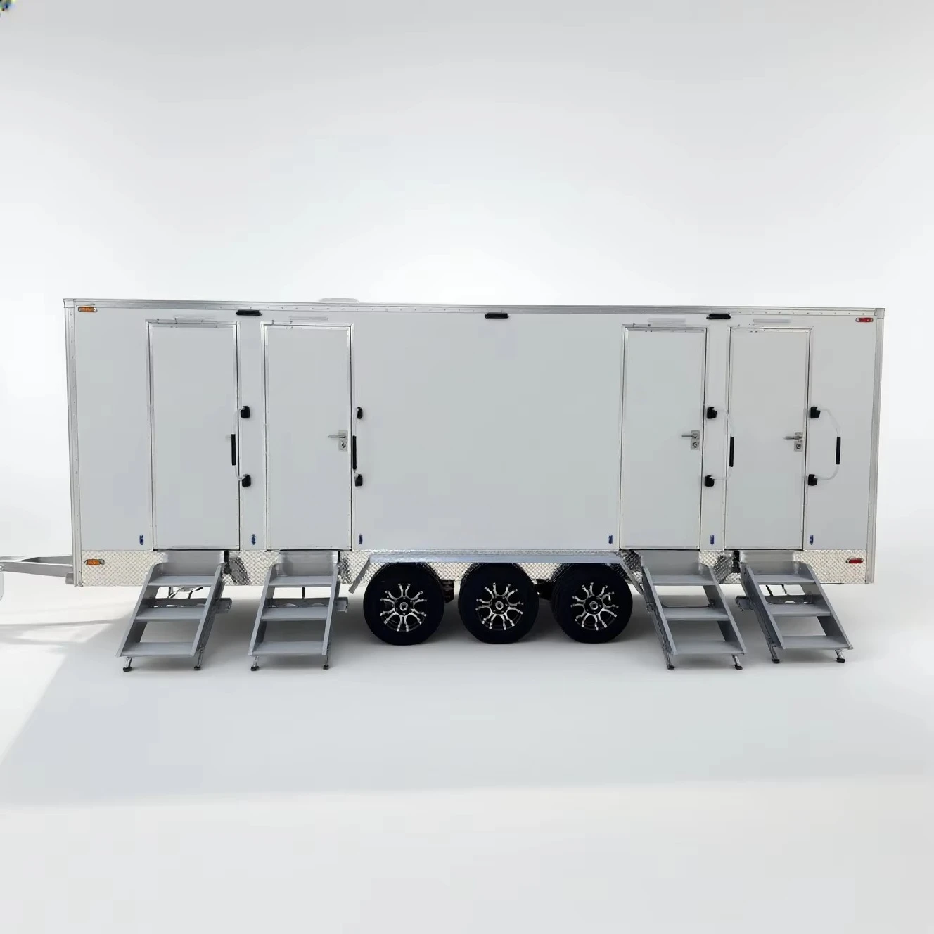Single Stall Prebuilt Mobile Toilet Trailer Portable Outdoor Restroom with Ventilation for Construction and Open-air Activities