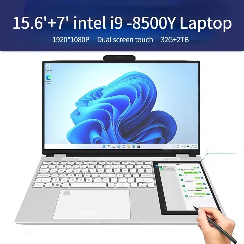 Imagem -02 - Laptop Touch Dual Intel N95 Core I78500u Notebook Windows11 Ultrafino 32gb Ram 2tb Ssd 1920x1080 Teclado Original 15.6 +