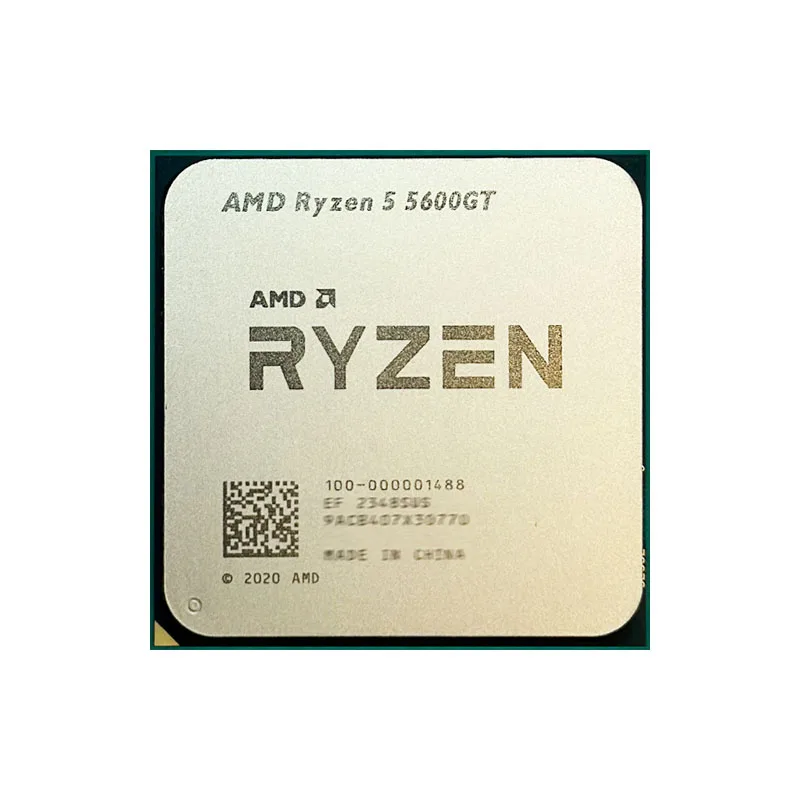 Amd ryzen 5 5600gt 6コアメッキスレッド65w cpu、l3 = 16m、100