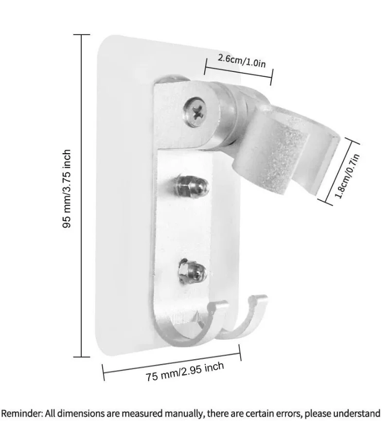 Shower Head Adjustable Holder Shower Bracket Strong Adhesive Wall Gel Mounted Stand Shower Mounting Brackets Bathroom Tools