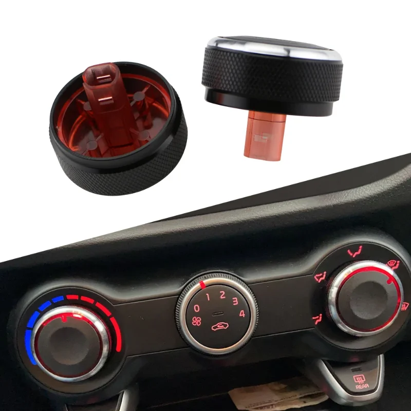 2Pcs Heat Control Switch Sticker Interior AC Handle Car Air Conditioning Knob Cover for KIA RIO K2 KXCROSS 2017 2018 2019 2020