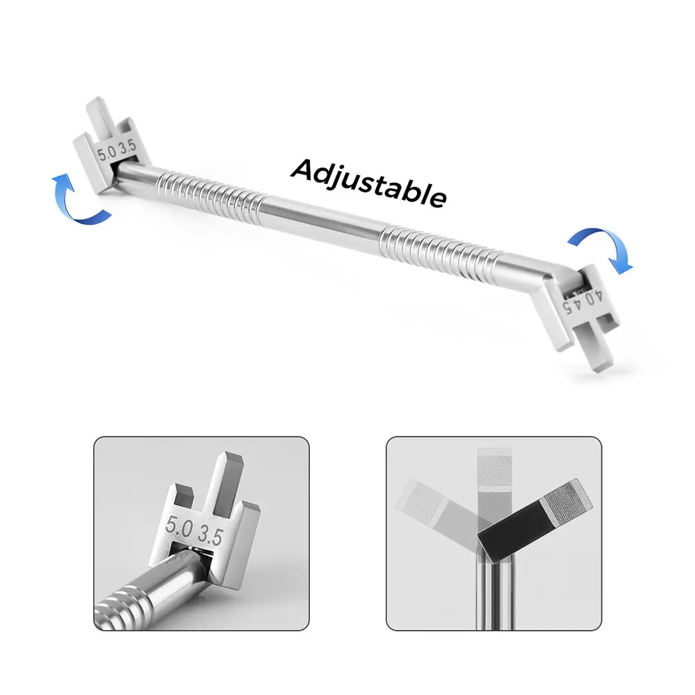 3PCS AZDENT Dental Kieferorthopädische Klammern Position Gauge Einstellbare Edelstahl Halterung Stellungs Zahnmedizin Werkzeug Autoklavierbar – Detail 3