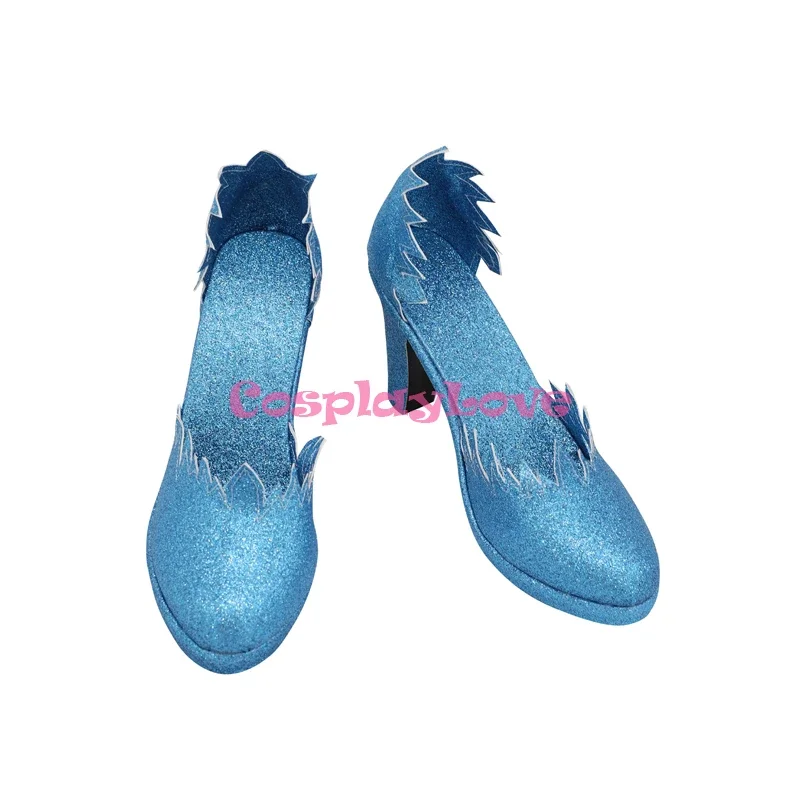 Pricness Elsa Blue Shoes Cosplay Long Boots Custom Made For Halloween Christmas