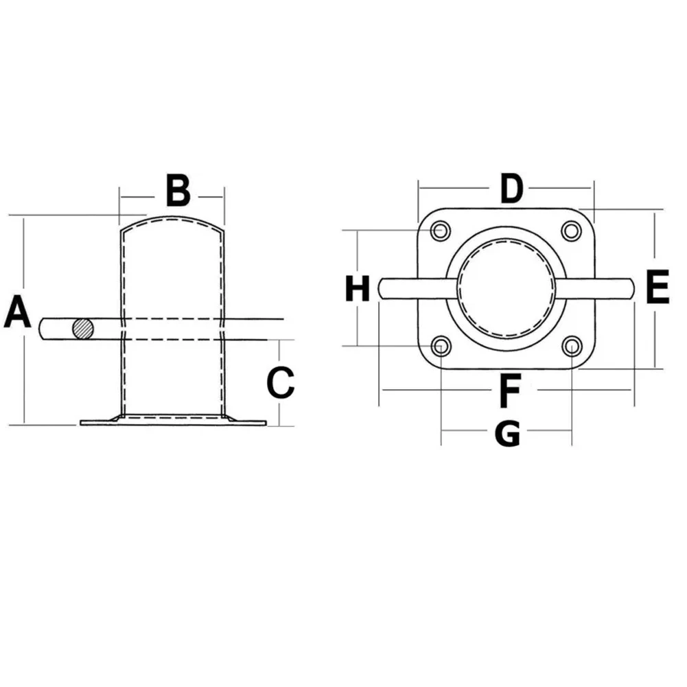 60mm Bollard Bollard Bolt Convenient Installation High-quality Stainless Steel Decks Docks Marinas Commercial Use