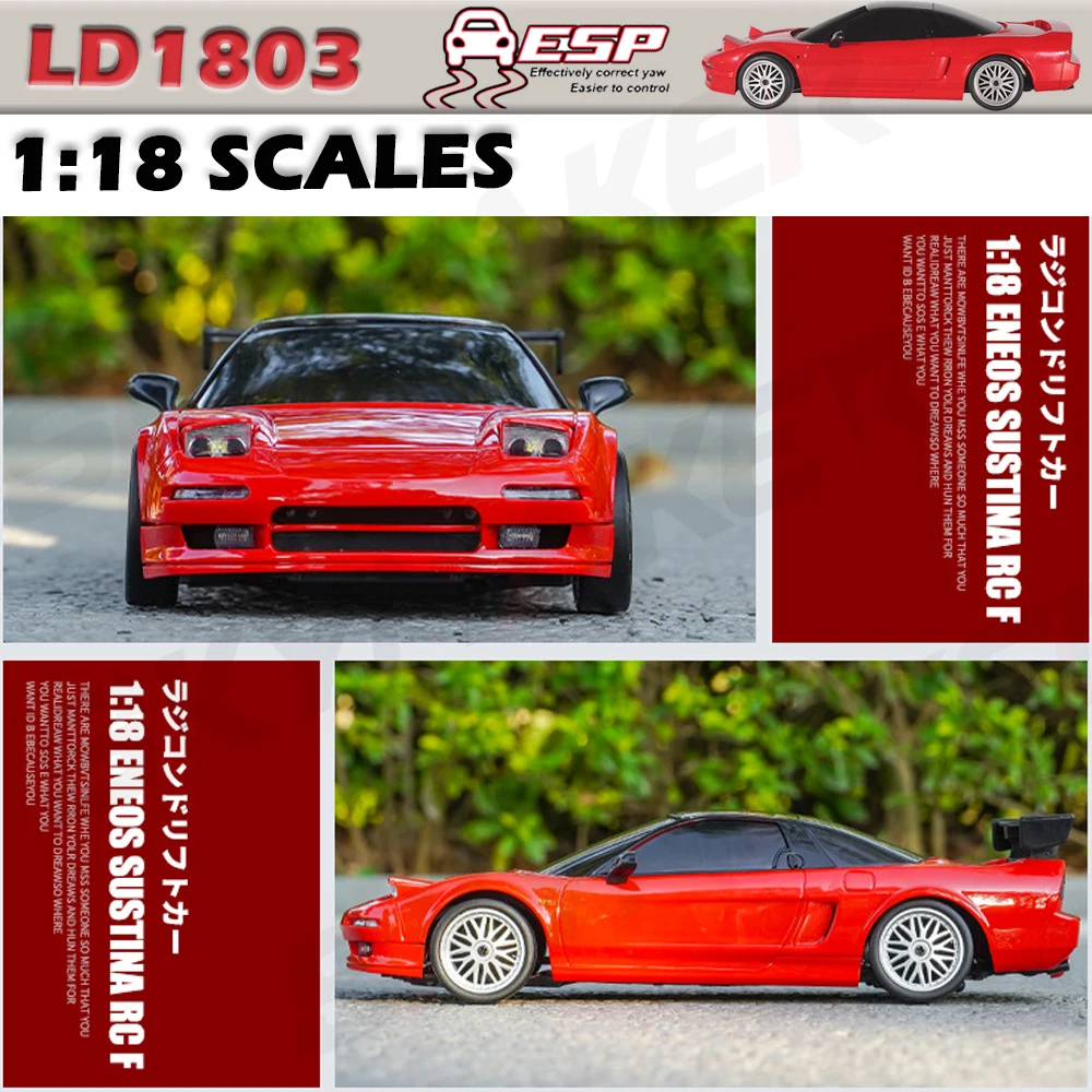 LDRC LD1803 NXS Drift Car RTR 1/18 2.4G 2WD ESP Gyroscope RC Car Drift Vehicles LED Lights Full Scale Controlled Model Toys