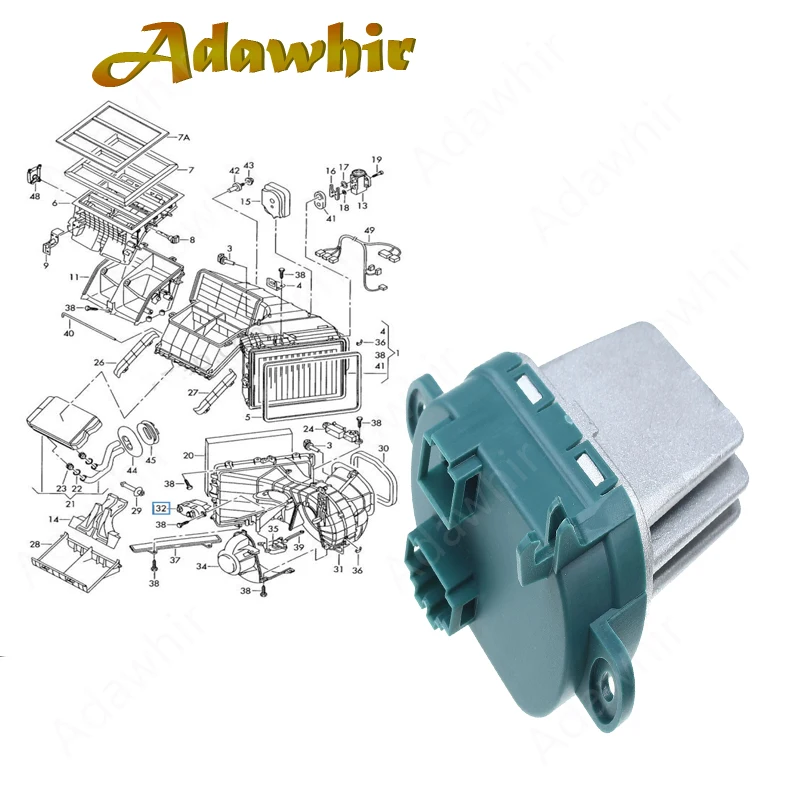 

HEATER BLOWER FAN MOTOR RESISTOR FOR AUDI Q7 4L/4M & PORSCHE CAYENNE 95557234100