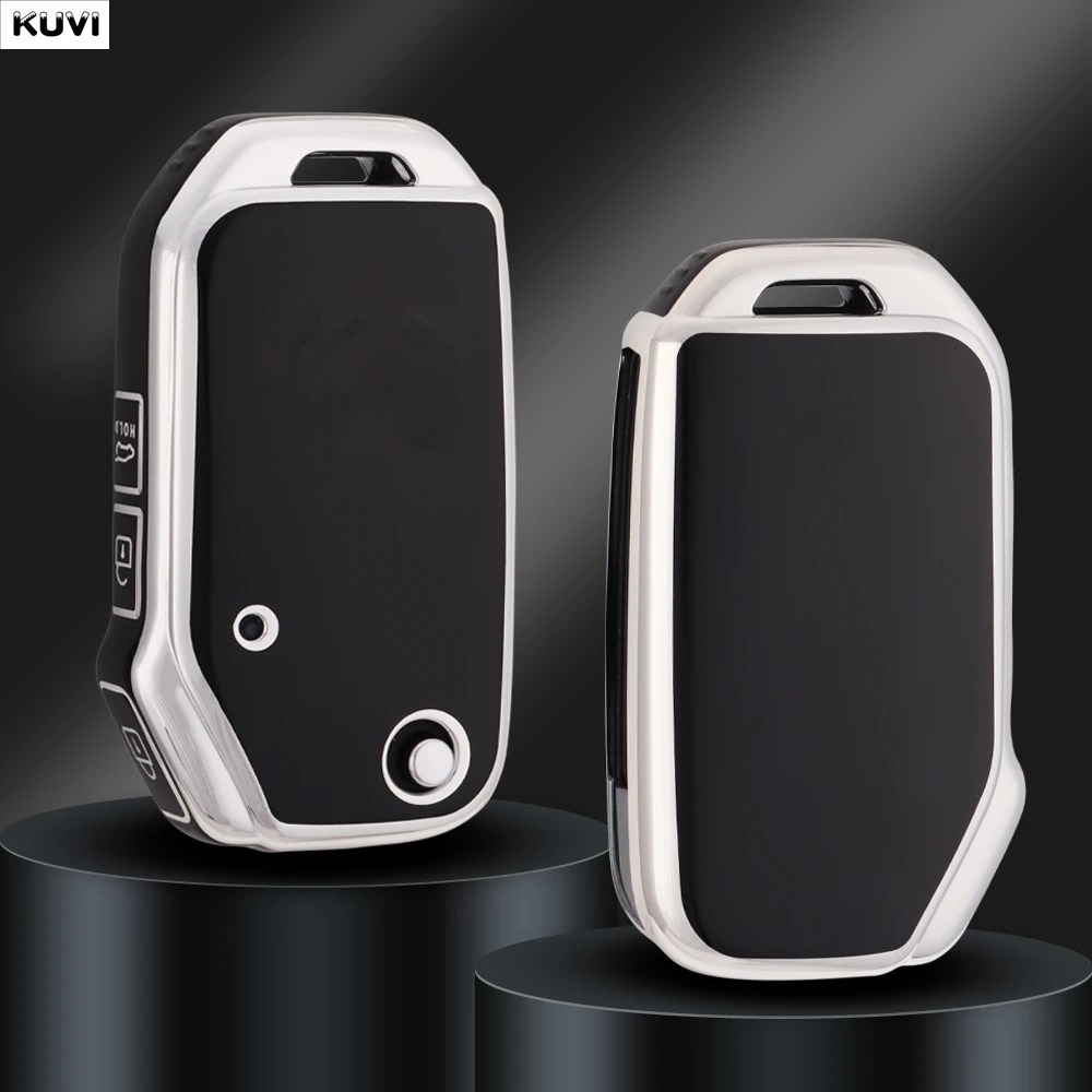 Funda con tapa para mando a distancia de coche, carcasa de TPU a la moda para Kia Sportage Ceed Xceed Sports K5 Seltos 2019-2023, accesorios Fob