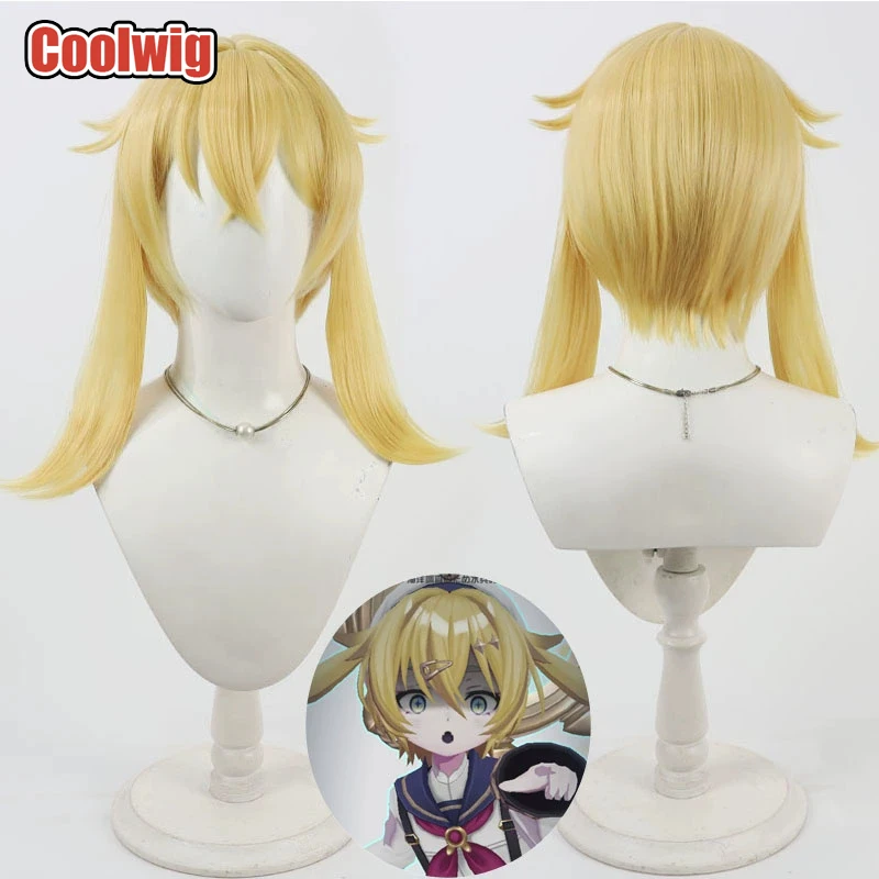 Coolwig Synthetic Hair Collapse Cosplay Wigs Compass: Combat Providence Analysis System Collapse Short Blonde Wig Heat Resistant