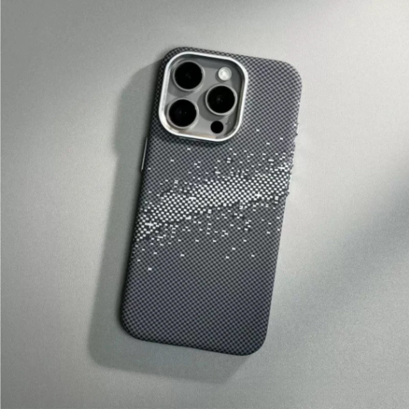 

New for iPhone 16ProMax Phone Case 15pro Magnetic Suction 14 Carbon Fiber Pattern 13 All Inclusive 12 Anti Drop Protective Cover