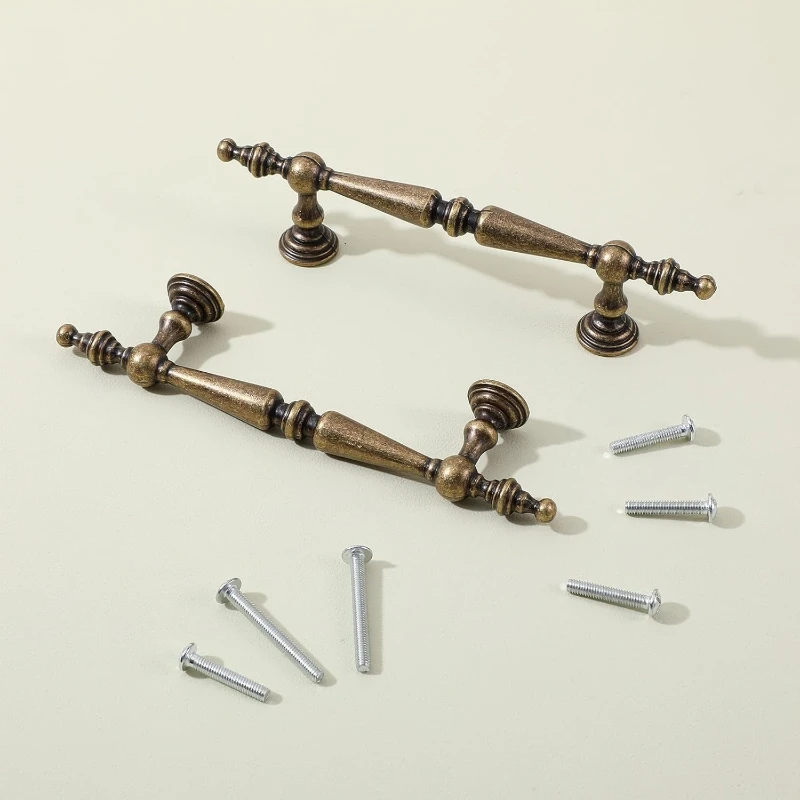 Poignées de meuble en bronze antique, poignées de porte de commode vintage en alliage d'aluminium nickelé, petits boutons à trou unique pour meubles