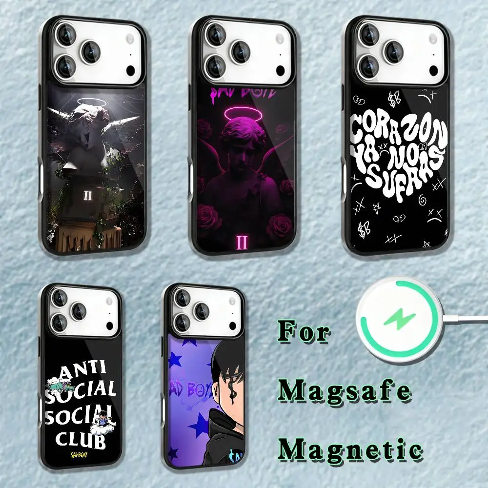 

J-Junior H Sad Boyz Phone Case For iPhone 17,16,15,14,13,12,11,Pro,Max,Plus,Mini,SE4,E Magnetic Magsafe Wireless Charging