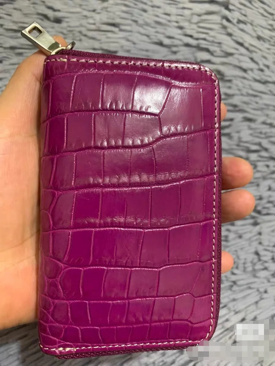2026 New Crocodile Leather Lady's Card Bag Fashion Leisure Genuine Leather Key Chain Bag For Woman  45