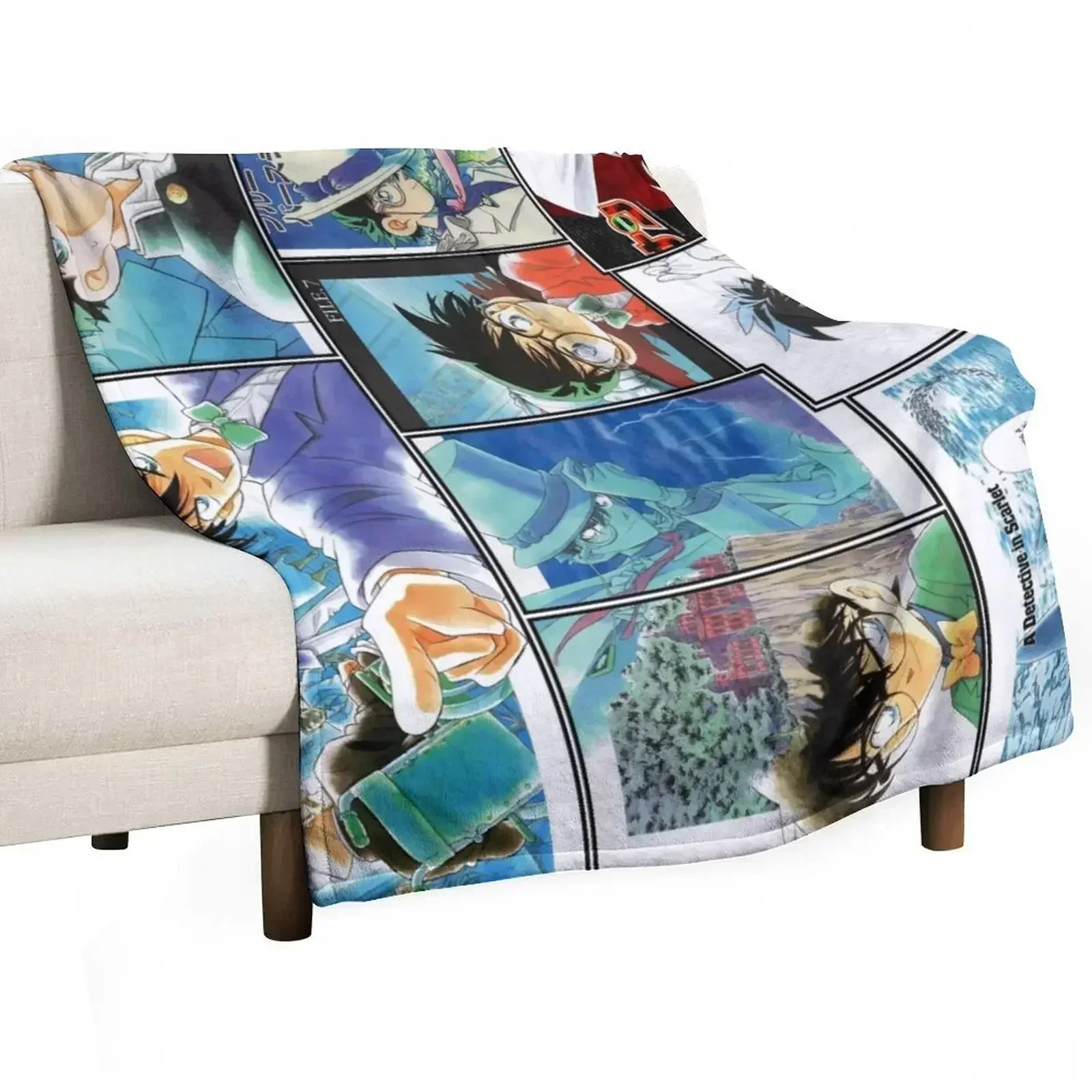 

Detective Conan Edit - Conan and Kaito Throw Blanket wednesday Thermal Luxury Designer Blankets