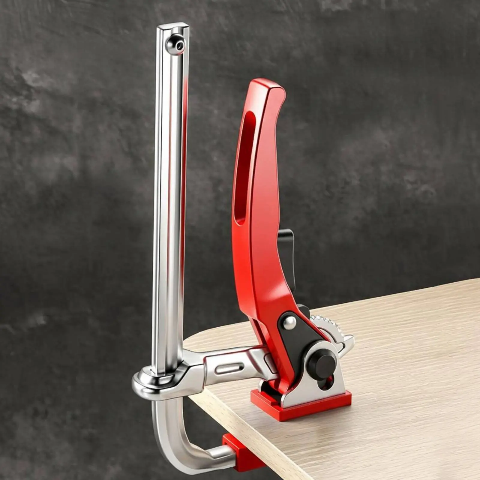2 Pieces Track F Clamp Ratchet Mechanism Rail F Clamp Woodworking Tool Strong Grip Heavy Duty for Woodworkers, Workshop