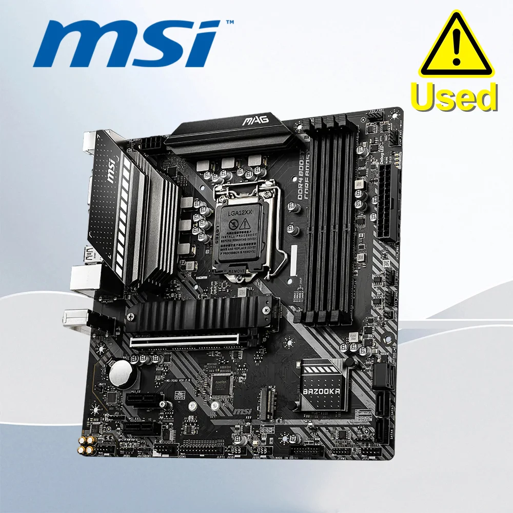 MSI MAG B460M BAZOOKA 24.4×24.4cm LGA 128GB 4×DDR4 PCI-E 3.0 1×DVI
