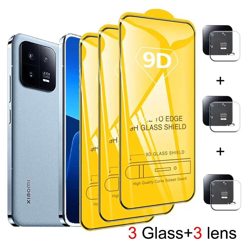 6in1 Tempered Glass For Xiaomi 13 Protective Glass 13t Camera Film xiaomi 12 t Screen Armor xiaomi mica Screen Protector