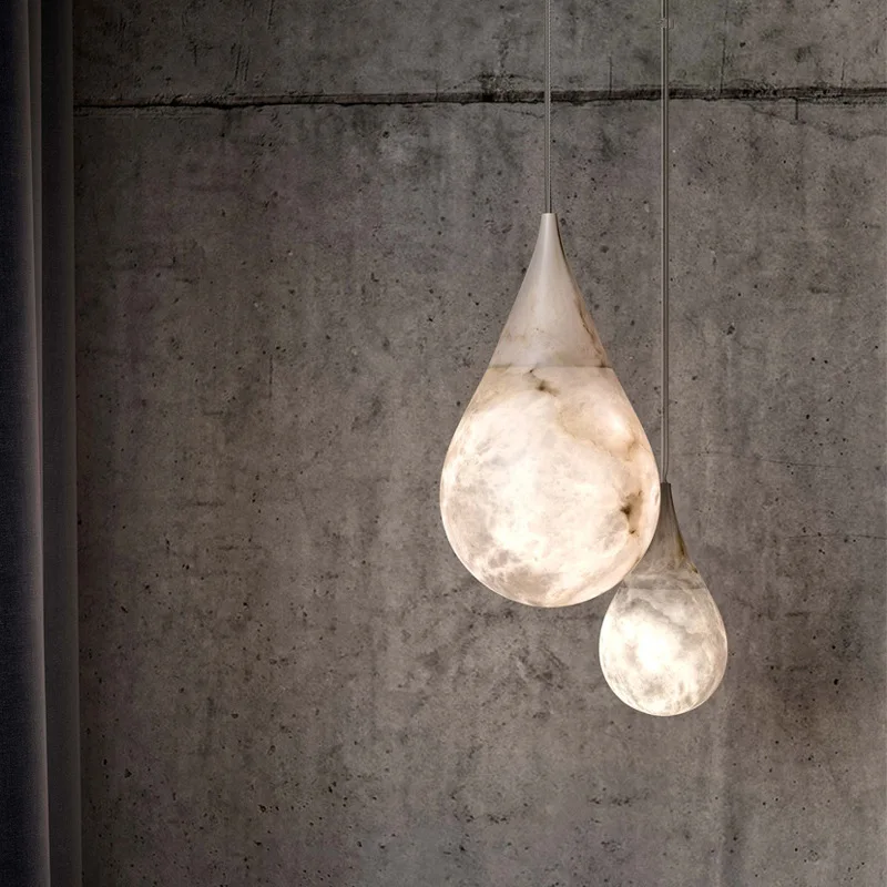 Nordic Creative New Modern Simple Imitation Cloud Stone Pendant Light Living Dining Room Bedroom Bedside Hanging Lamp Home Decor