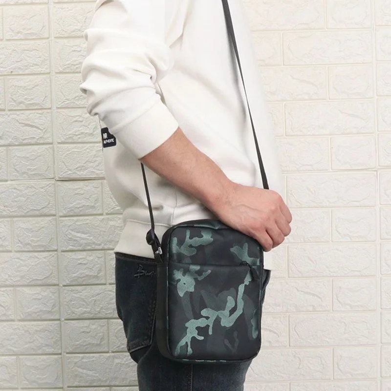 

Men Satchel Fashion Nylon Cloth Shoulder Bags Men's Casual Diagonal Crossover Camouflage Hand Machine Small Square Messenger Bag