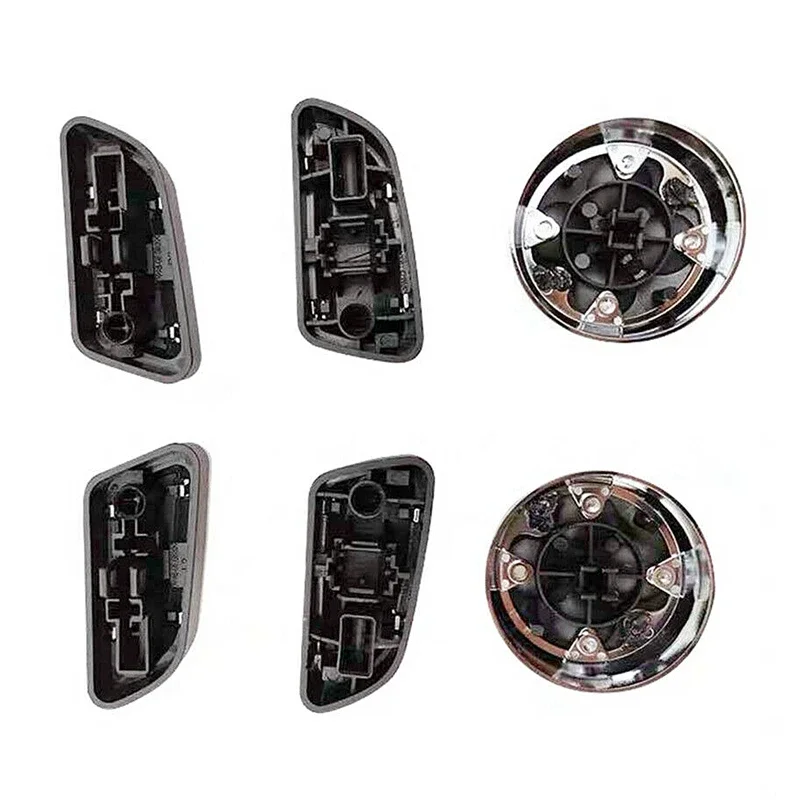 6PCS Seat Adjustment Knob Button Switch Cover Trims For Audi A3 A4 A5 A6 Q3 Q5 /VW /Jetta MK5 MK7/Passat/Tiguan Black Chromed