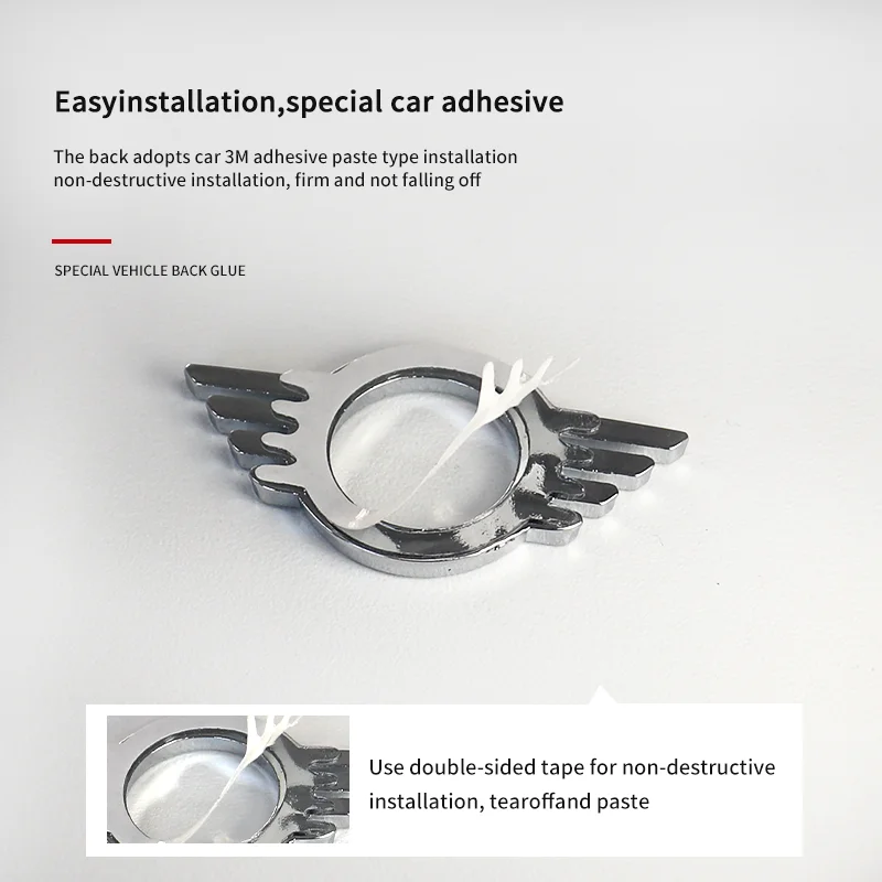 Metal Car Door Lock Pin Wing Emblem Badge Decal Cover For Mini Cooper S JCW F54 F55 F56 F60 R55 R56 R60 Countryman