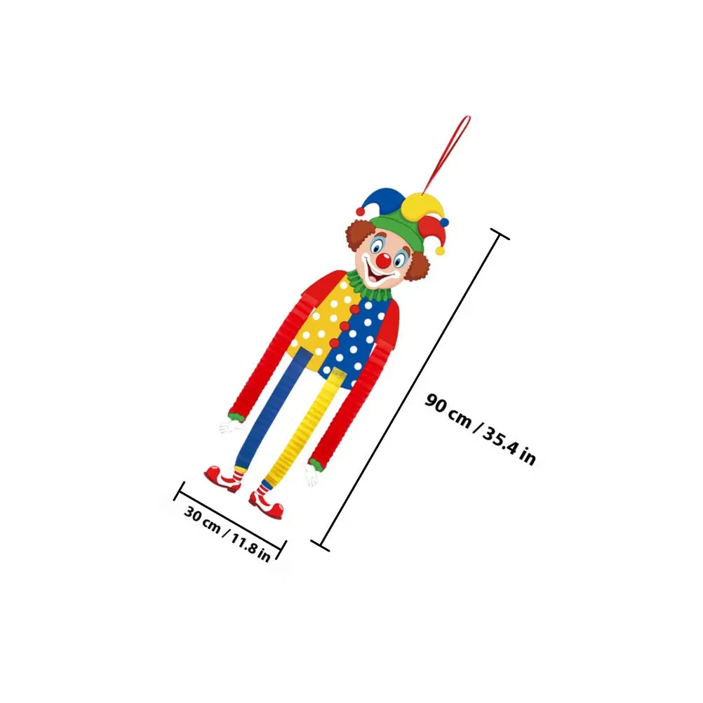 2Pcs Long Clown Carnival Wall Decorations Vibrant Color Honeycomb Paper Hanging Party Supplies for Circus Theme Events Anywhere