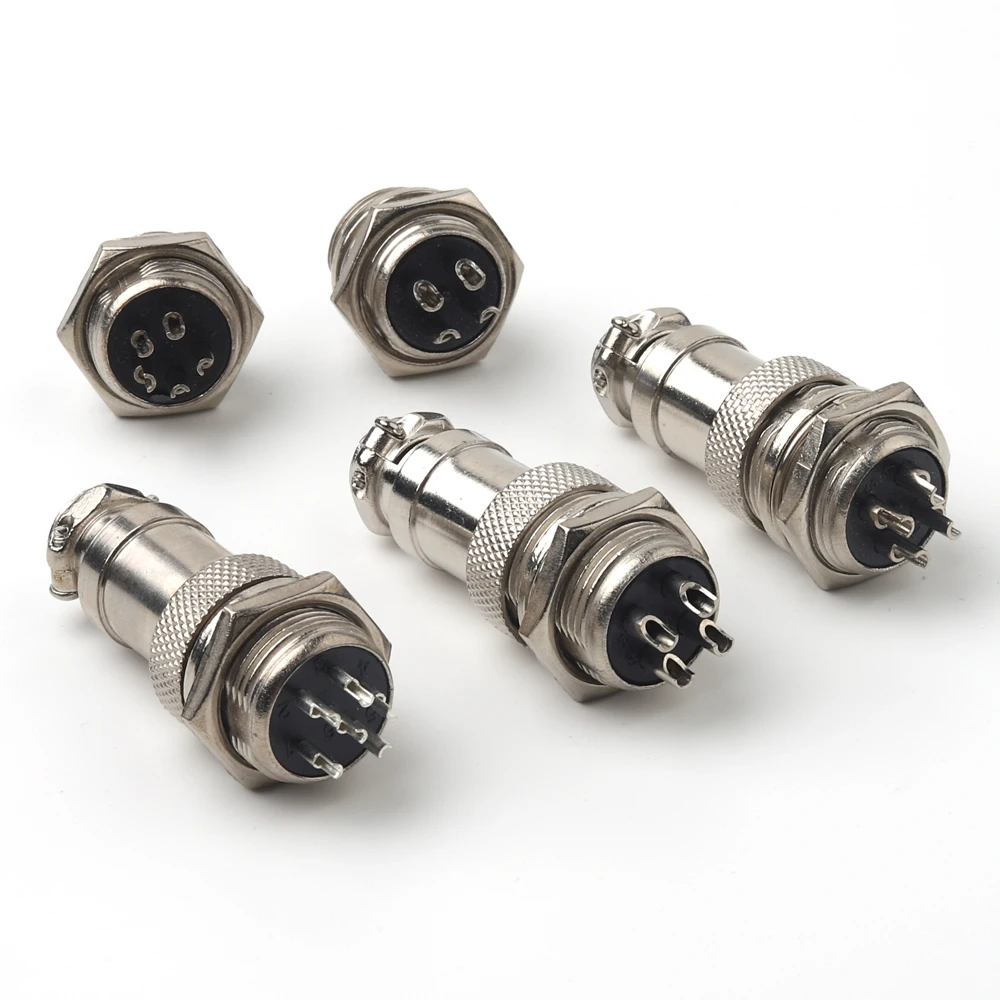 

Metal Circular Connector 2/3/4/5/6/7 Pin Nut Type Gx12 series 1set isolation Panel Mount Socket Aviation Plug Socket Connectors