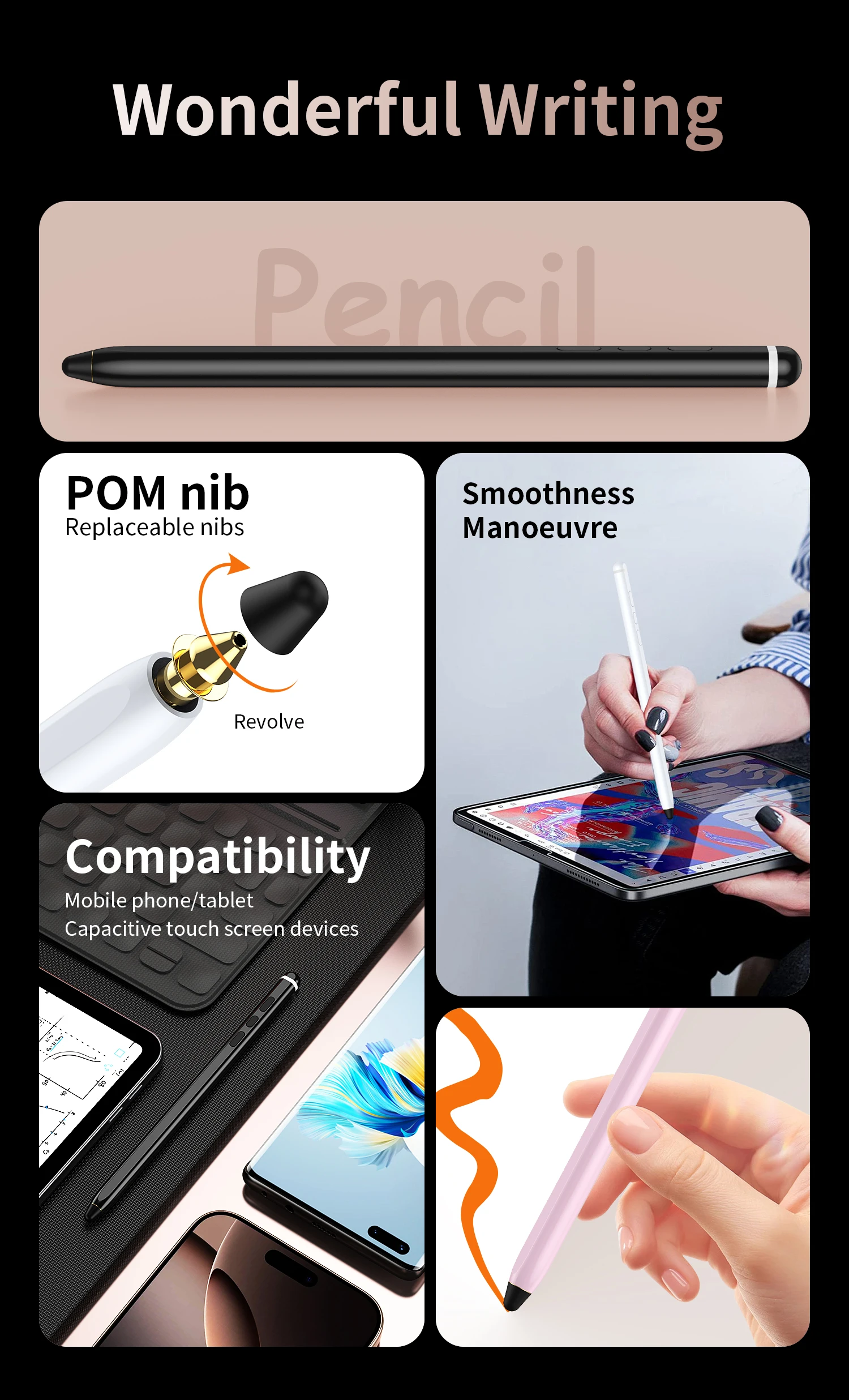 Bolígrafo Z Trifold, para Samsung Galaxy Z Trifold, bolígrafo capacitivo Bluetooth con ranura para bolígrafo, cable de carga, repuesto de bolígrafo, lápiz óptico inteligente