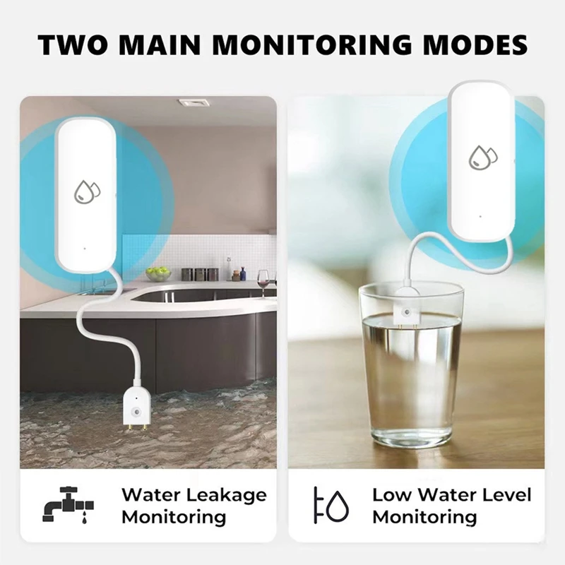 ABGR-Tuya น้ํารั่วเซนเซอร์เครื่องตรวจจับ WiFi น้ําท่วมน้ํารั่ว Sensor Home Protection ALARM System Smart Life APP Control