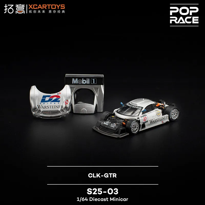 【Pre-sale】XCARTOYS POPRACE 1:64 CLK-GTR Cast Alloy Racing Car Model, Ideal Gift for Festivals, Collection Decoration Item. view 3