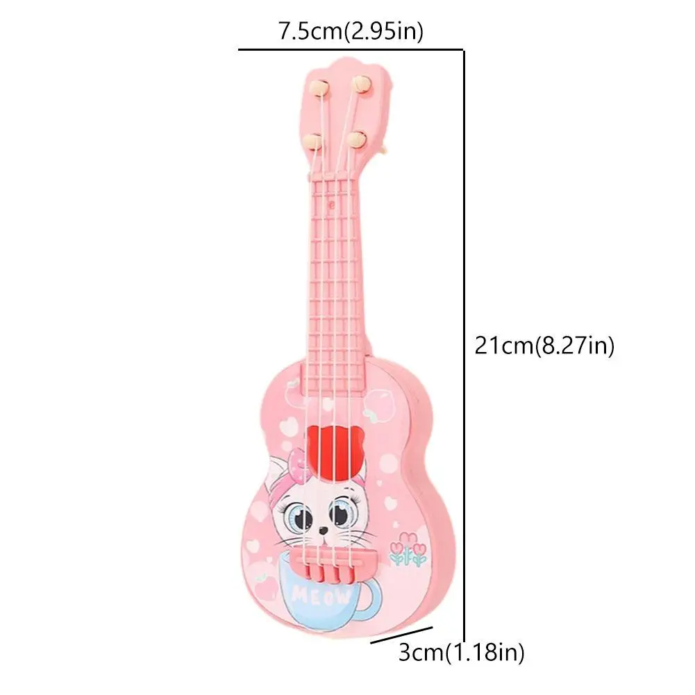 Mini Guitar Instrument Can Play Music Simulation Toy Ukulele Kids Guitar Toy Girl Boy Beginners Birthday Gift