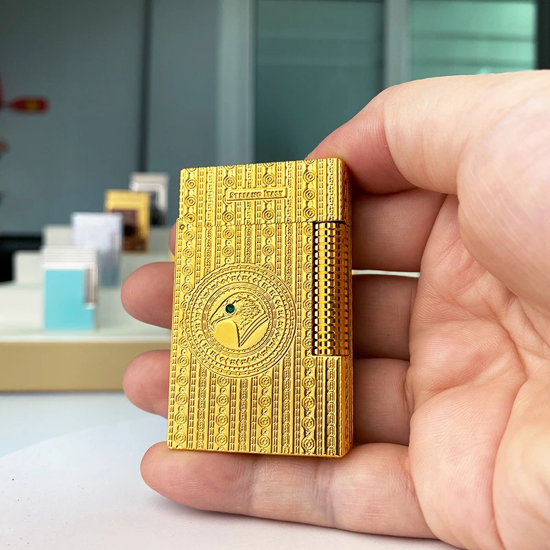 

Новая памятная серия, роскошная бутановая зажигалка с одним и двойным пламенем, плоский тон, натуральная краска для курильщика L2, серия 19005