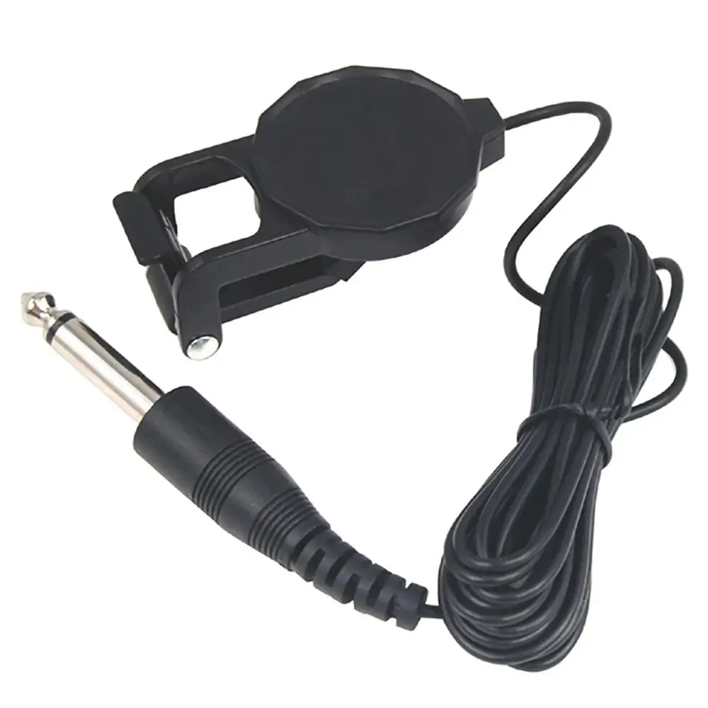 Captador de Guitarra Clip-on com Conector de Áudio para Guitarra Acústica, Transdutor de Guitarra, Pré-amplificador Piezo, Plugue 6.5, Afinador de Guitarra, Amplificador, Mandolim, Banjo