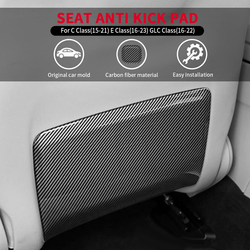 For Mercedes Benz C E GLC Class W205 W213 X253 Coupe C253 2015-2022 2023 Front Row Seat Anti Kick Trim Cover Protective Pad Mat