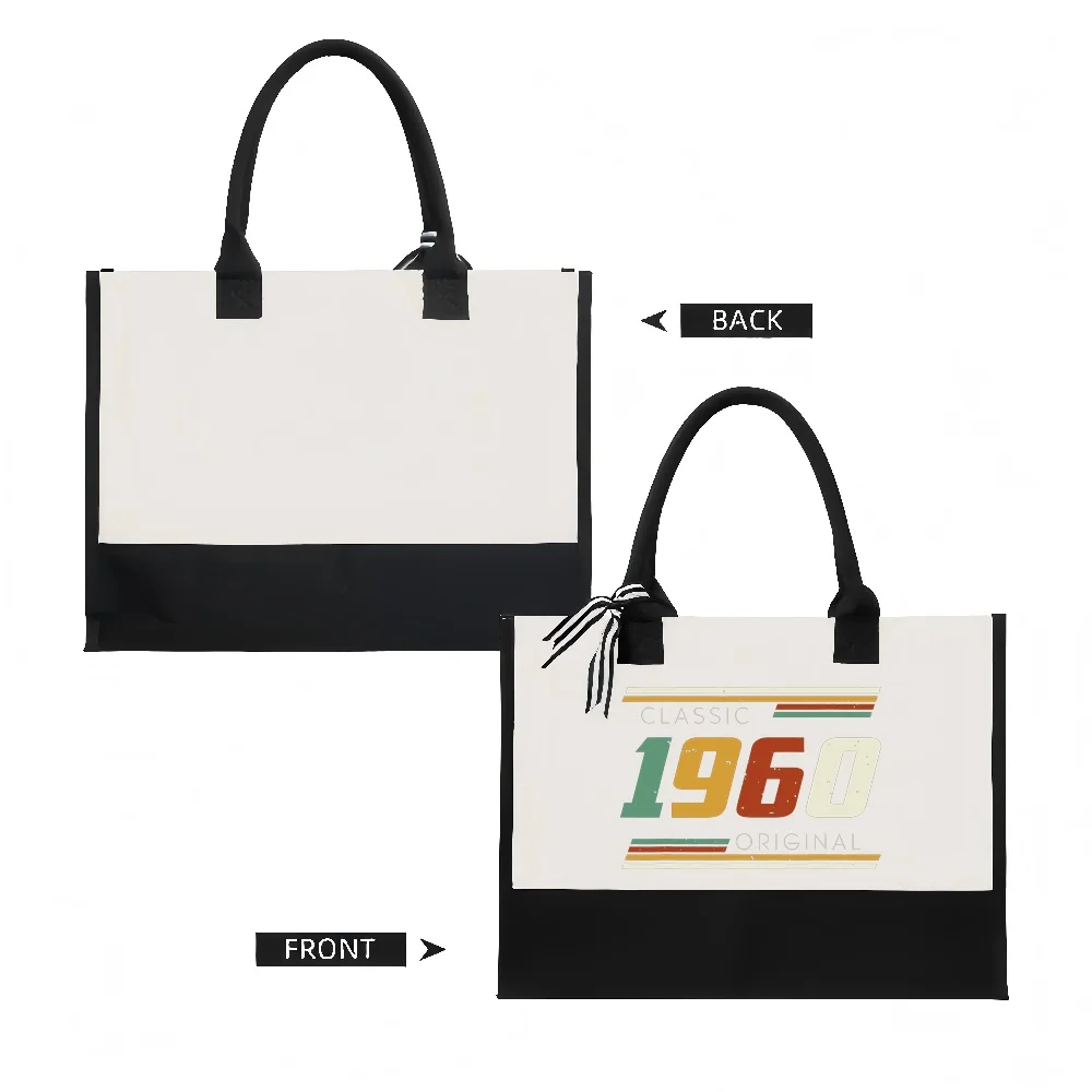 1960 2026 جديد وصول موضة عملية واسعة قابلة لإعادة الاستخدام حمل حقيبة نمط طباعة 2 لهجة الثقيلة حقيبة كتف كبيرة لجميع Da #2