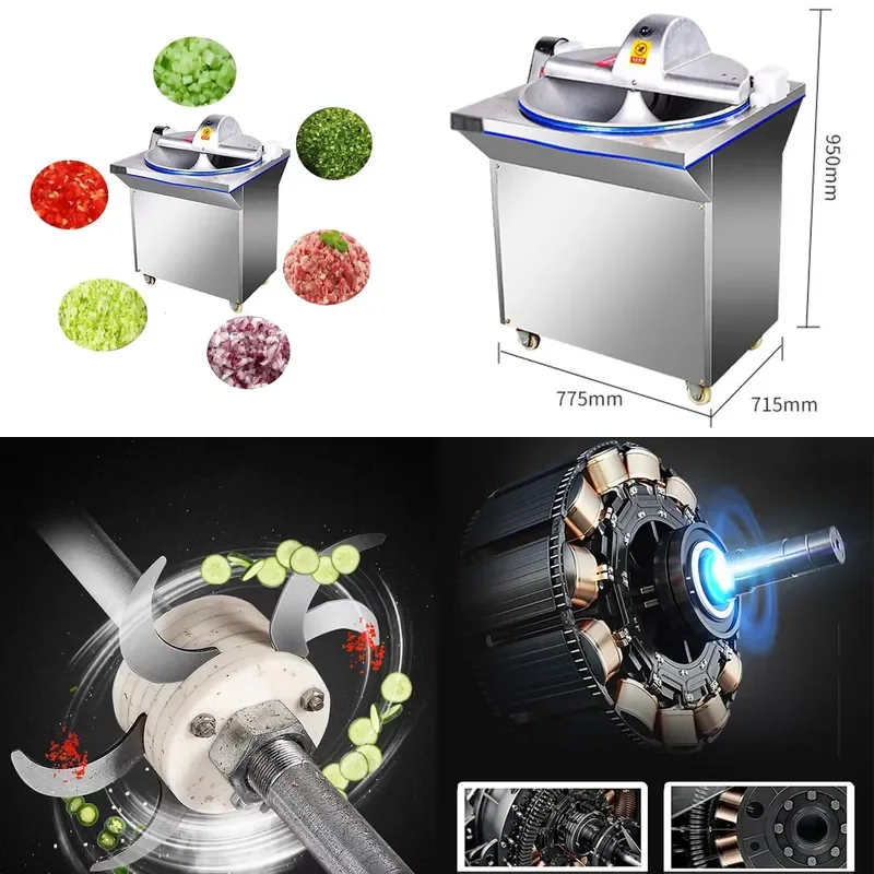 2026 NEW Vegetable Cutter Minced Meat Chopping Mixing Machine Steamed Bun Dumpling Ham Sausage Fillings Meat Bowl Cutting