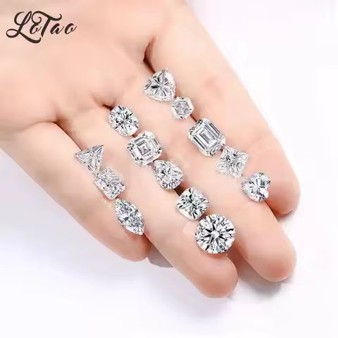 Moissanite Stone Wholesale Extremely Shiny Quality Multiple Shapes Top D Color Vvs1 Jewelry Making Materials with Certified
