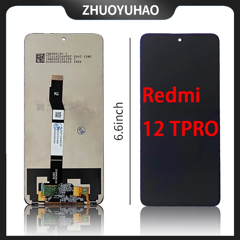 6.6\'\' LCD Display For Redmi 12T pro LCD Replacement Display Touch Screen  For Redmi note 12T pro LCD Screen Digitizer Assembly