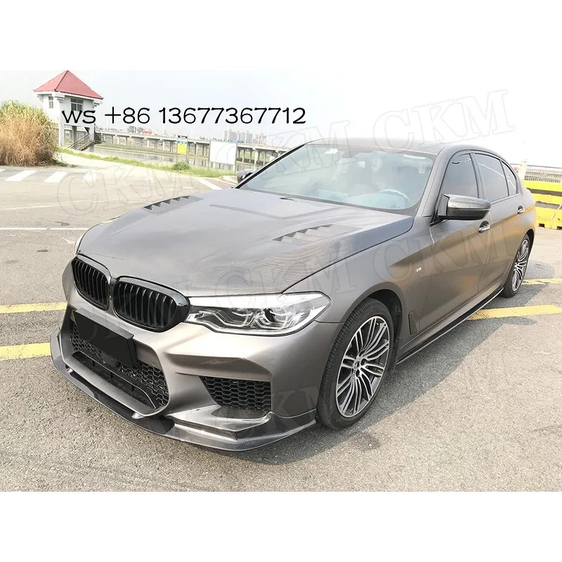 5 سلسلة ألياف الكربون الجافة G30 F90 M5 سيدان 4-Door 2017 - 2020 محرك بونيه FRP غطاء محرك السيارة بوديكيت تصفيف السيارة