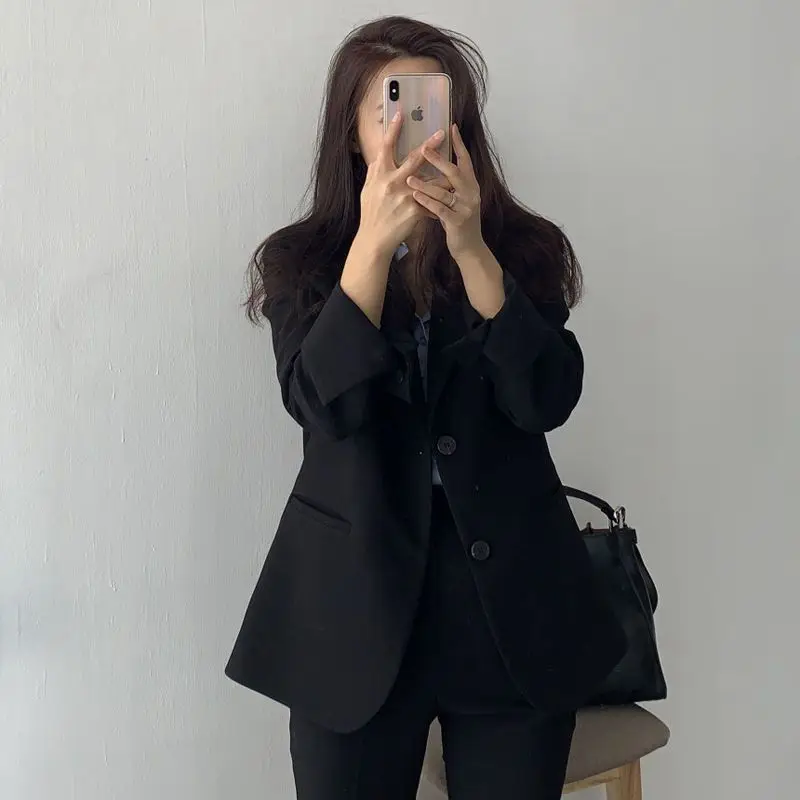 

Women'S Cropped Coat New In External Clothes Crop Blazer Woman One-Button Basic Newest Fitting Beading Spring Summer Retro