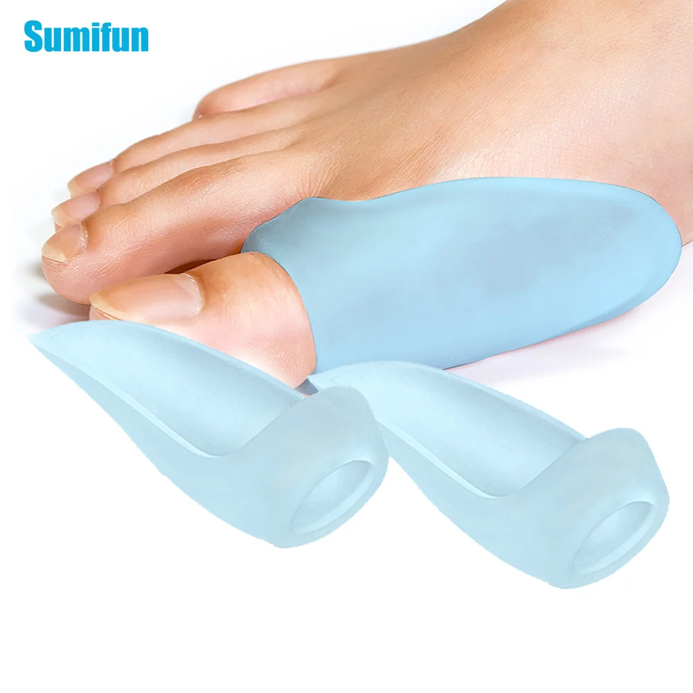 

2Pcs/Pair Silicone Big Toes Separator Bunion Hallux Valgus Orthotic Pad Toe Overlapping Corrector Foot Health Care Pedicure Tool