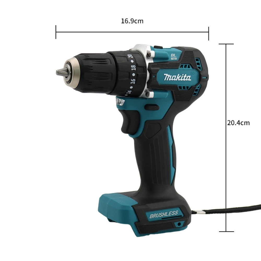 Makita DDF487 Screwdriver Cordless Percussion Drill 18V Electric Variable Speed Brushless Motor Impact Power Tools Power Drill